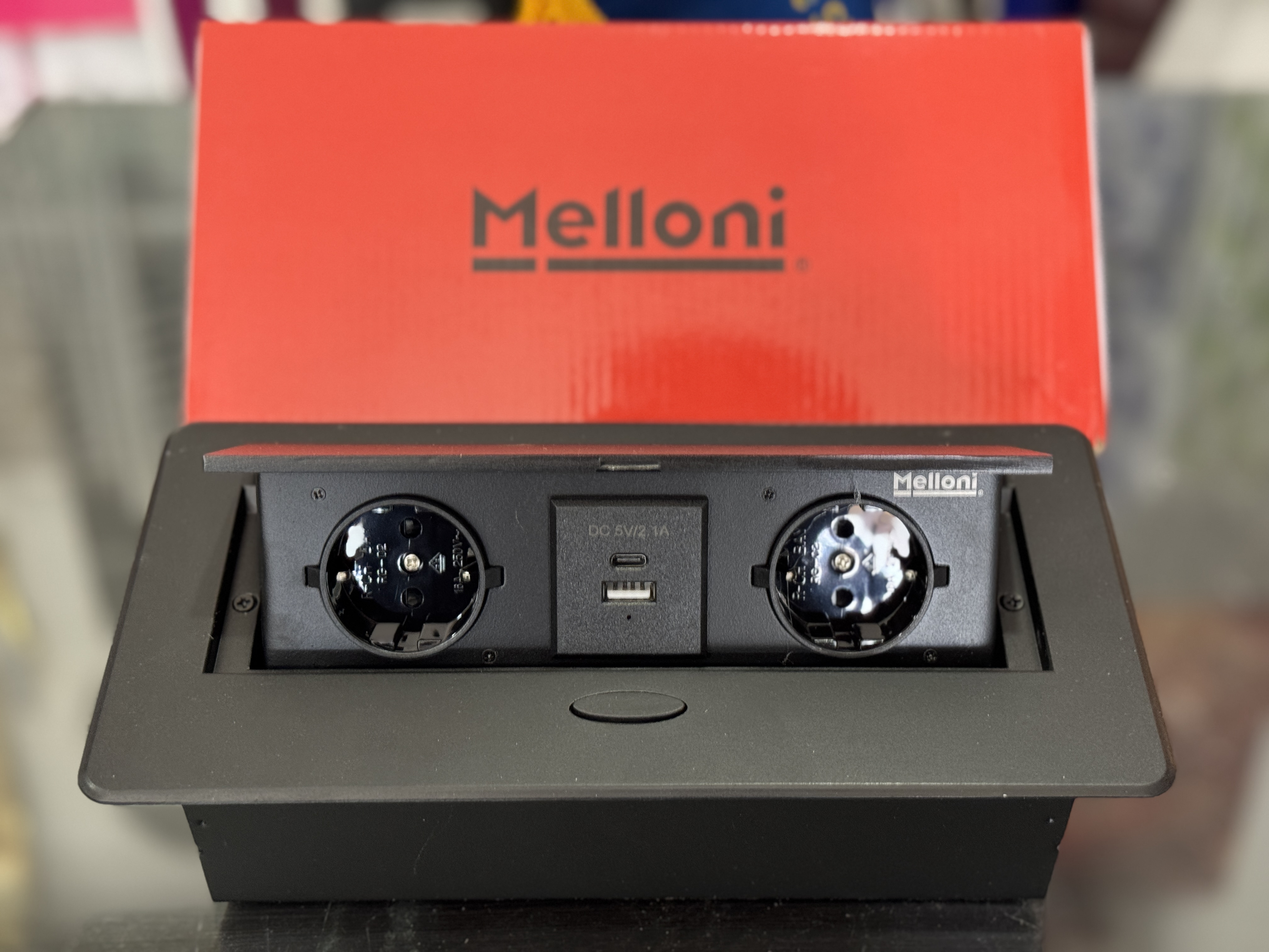 پریز توکار MELLONI جنس استیل