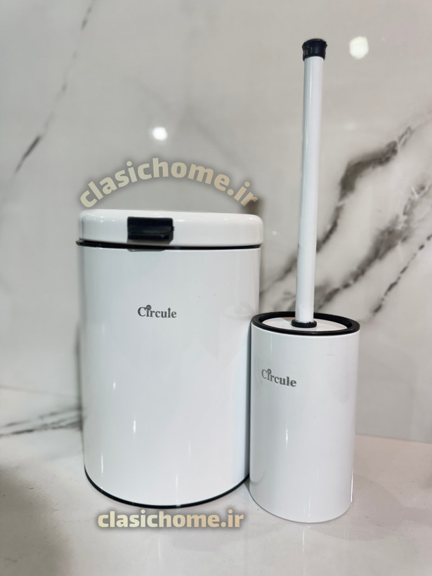 سطل و برس دیواری تمام استیل طرح جدید circule