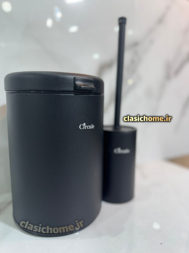 سطل و برس دیواری تمام استیل طرح جدید circule