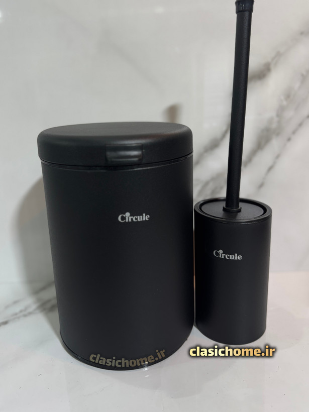 سطل و برس دیواری تمام استیل طرح جدید circule