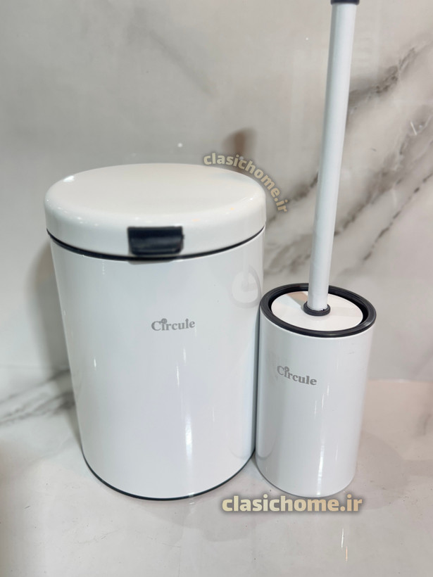 سطل وبرس دیواری استیل