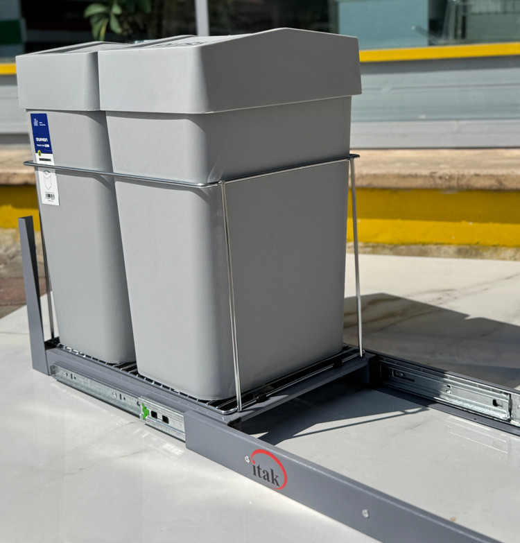 سطل زباله جدید دومخزن V-15 برند آی تک