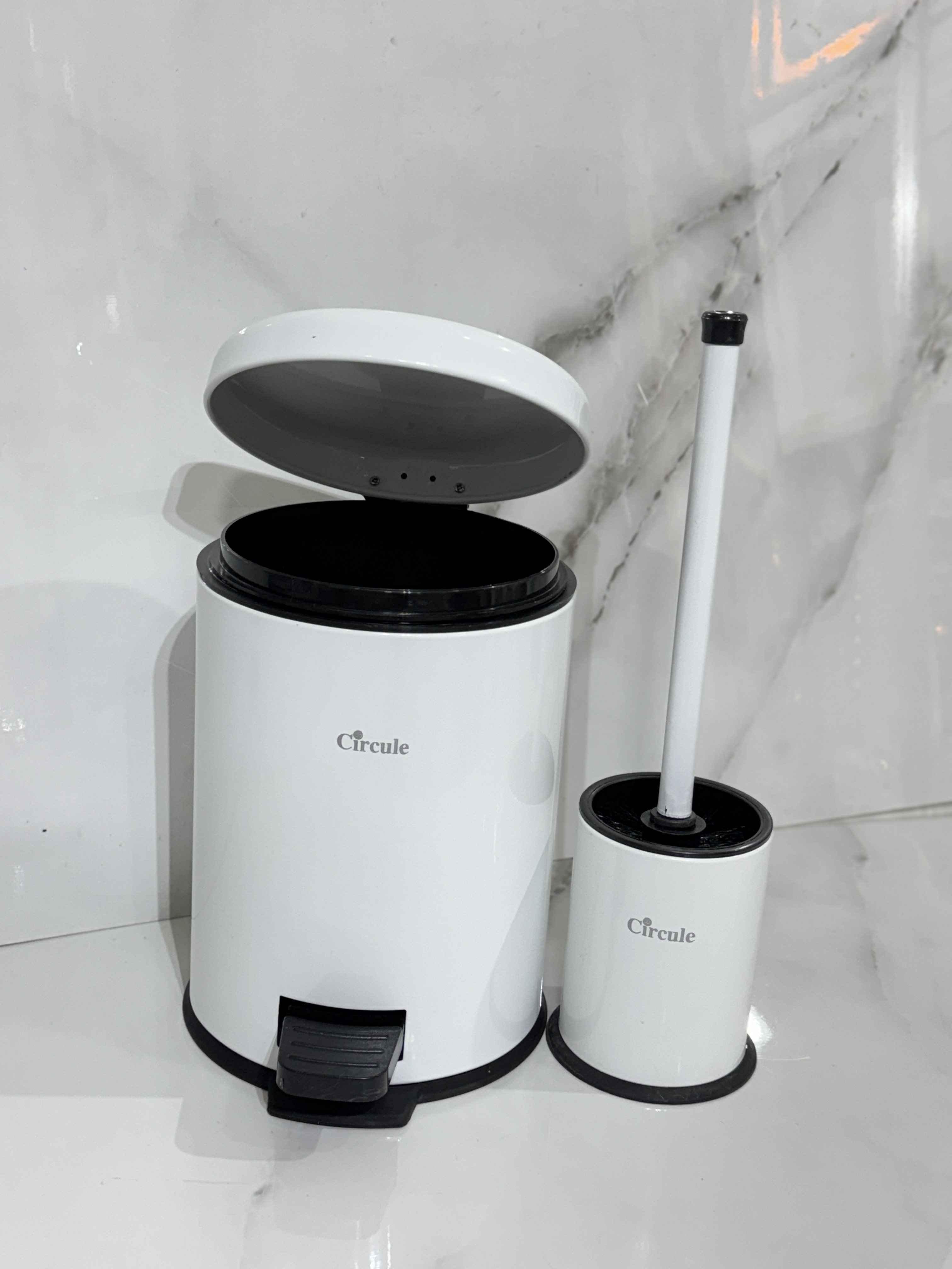سطل و برس زمینی استیل طرح جدید circule