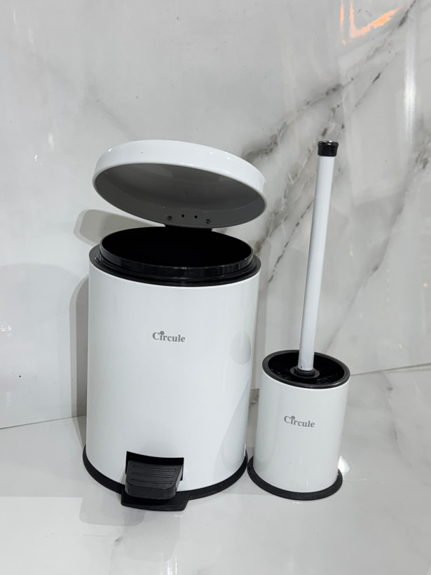 سطل و برس زمینی استیل طرح جدید circule